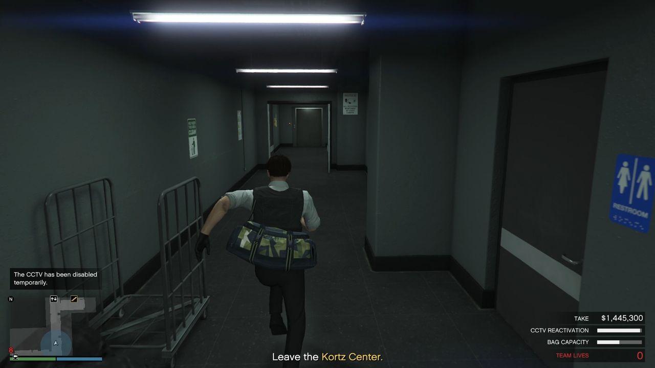 Elevator at the end of the corridor.