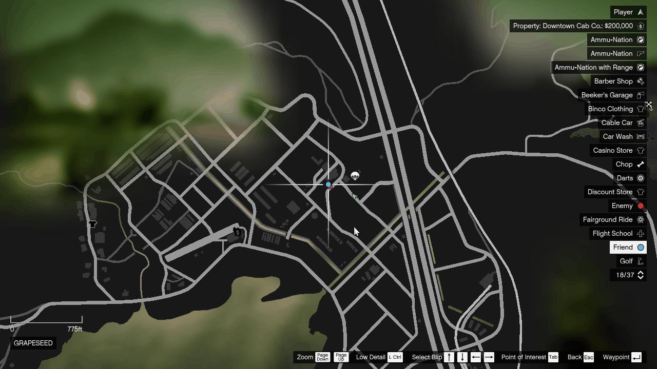 Grapeseed Arrest Location where the event occurs