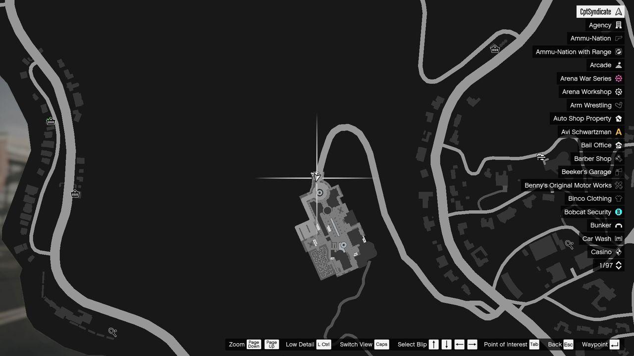 The map shows the location of the golden clover found outside the Kortz Center in Pacific Bluffs.