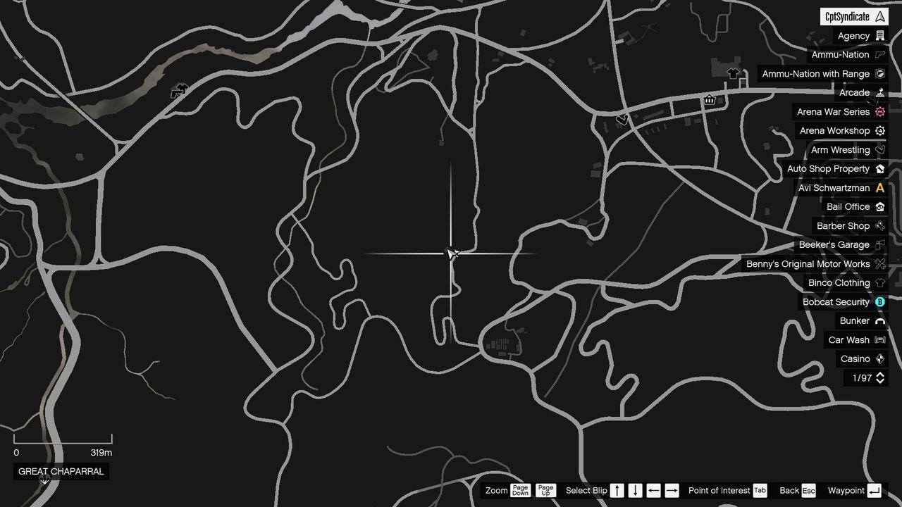 The map shows the location of the lucky clover in Great Chaparral.