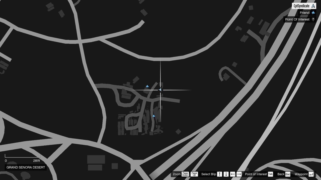 Military clue location on the map.