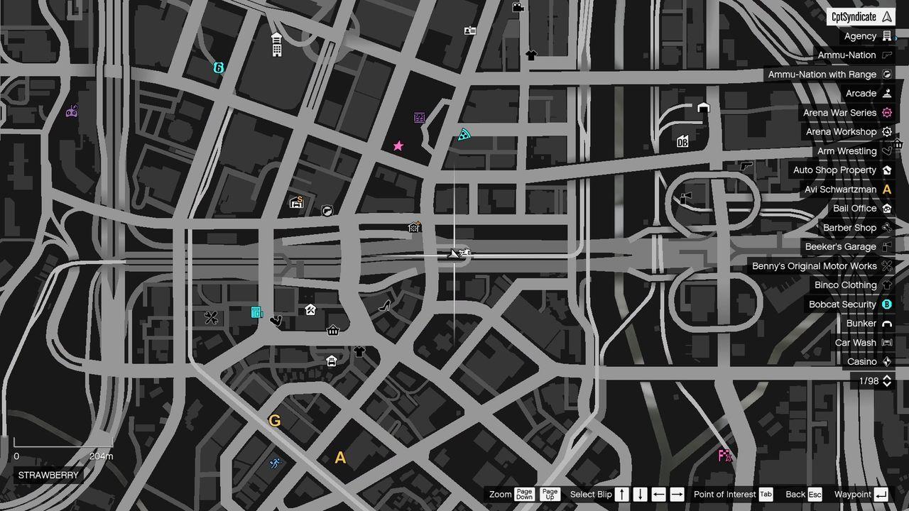 The map shows the location of the lucky clover at the metro station platform in Strawberry.