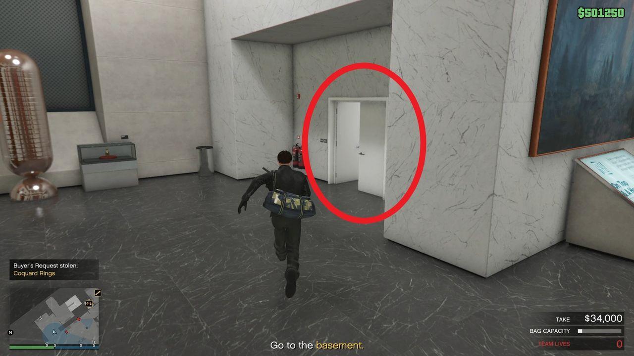 Door to go to the upper level.