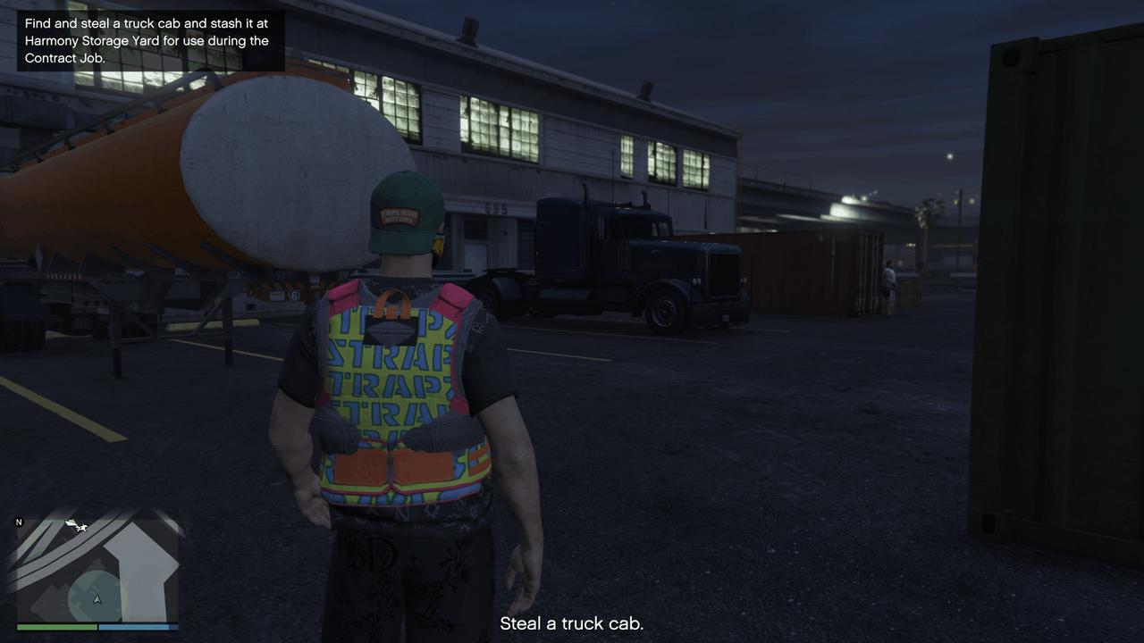 Truck cab at the docks