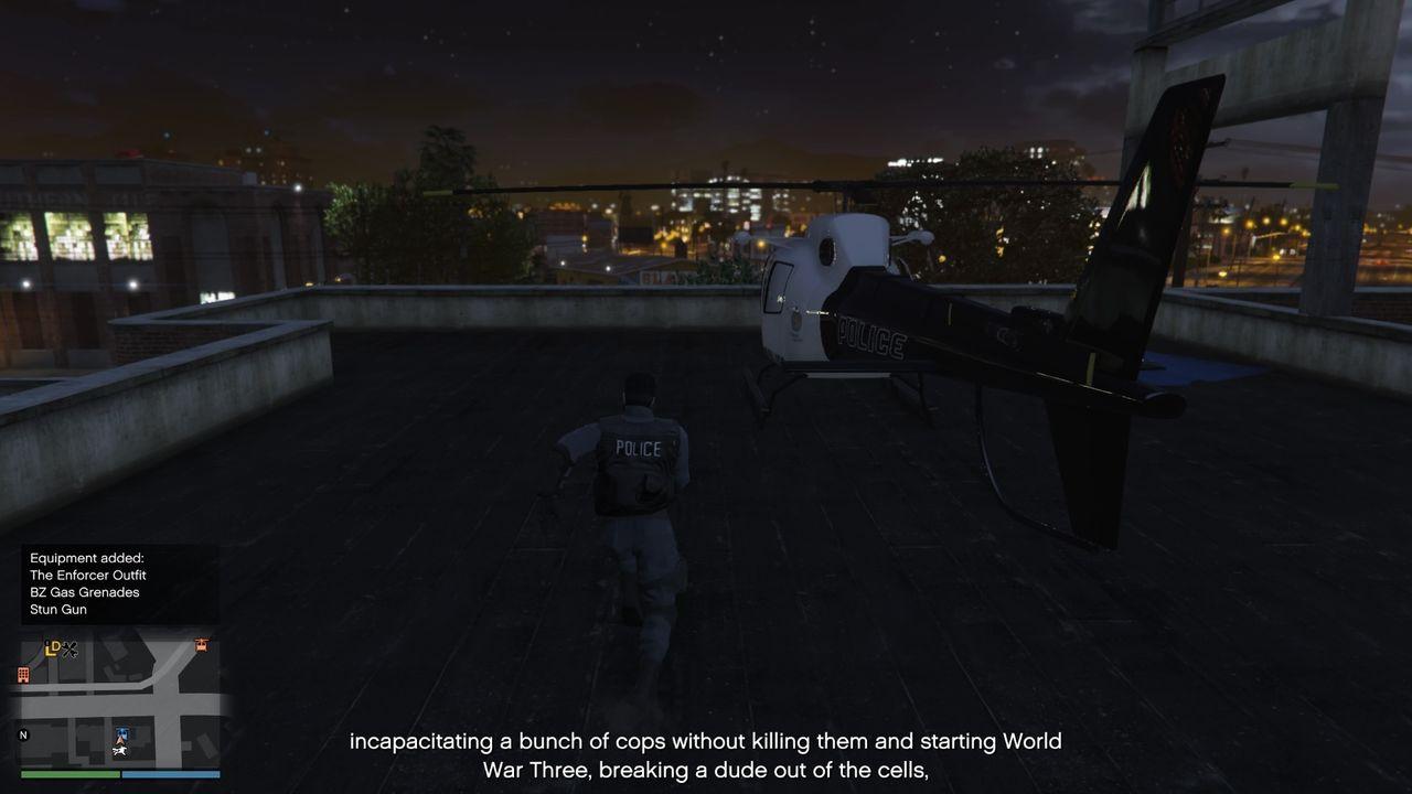 Parked Police Maverick.