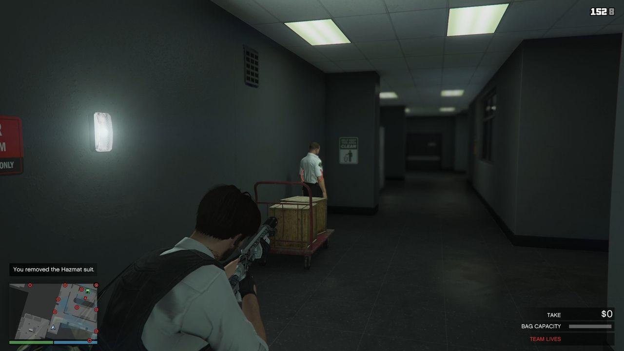 The first guard on the left as soon as you leave the maintenance room.
