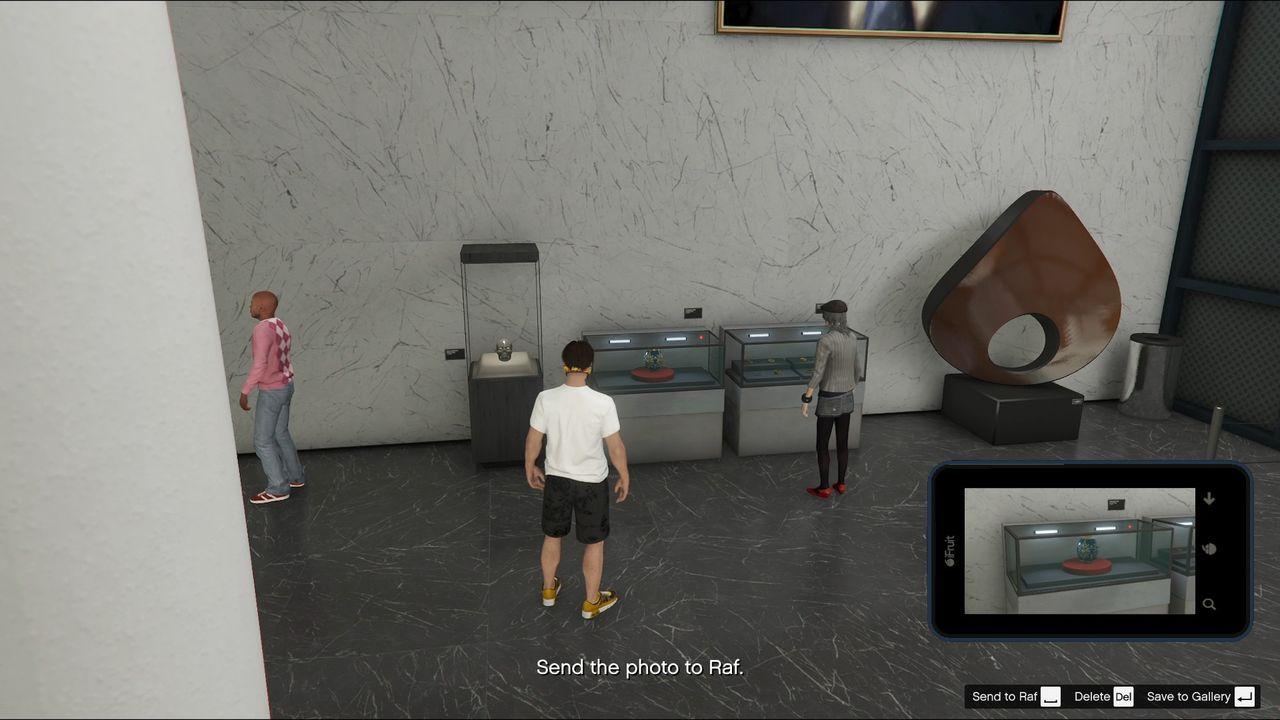 Taking a picture of the individual display case.