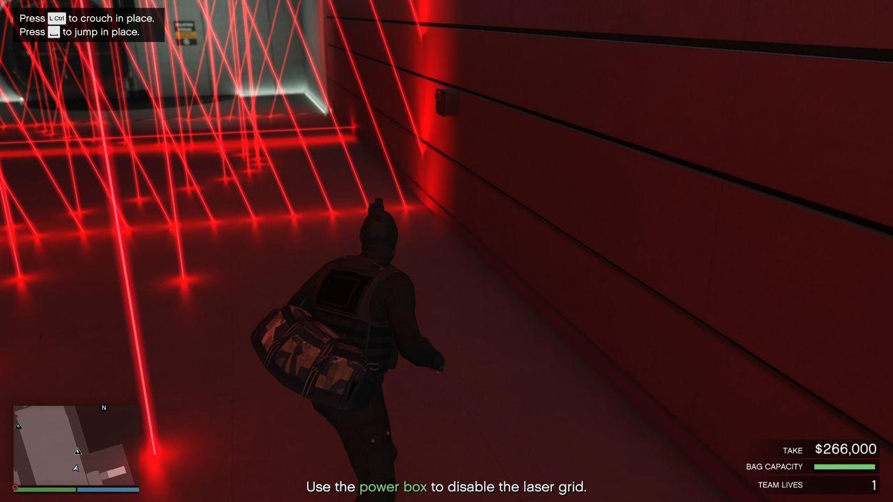 Once the horizontal lasers fade away, you will have an opening straight to the second switch.