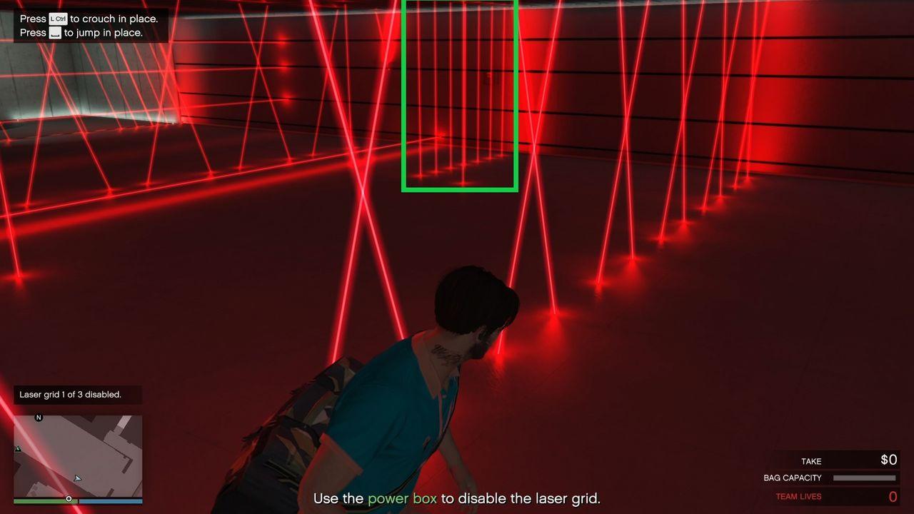 The vertical laser you need to be careful of. Two of them run simultaneously on the far right and left side. And then one instance of it in the middle.