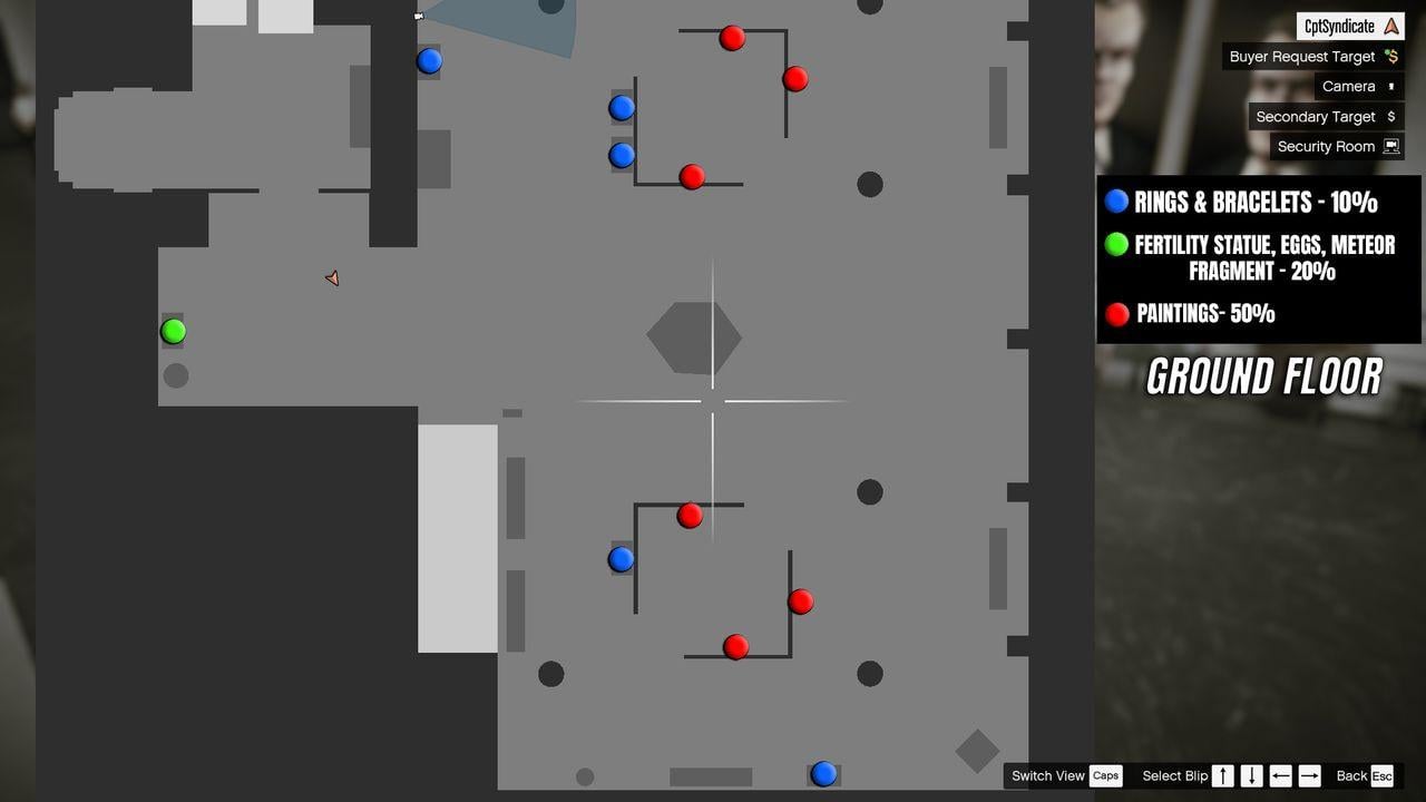 The Ground Floor Secondary Loot Map.