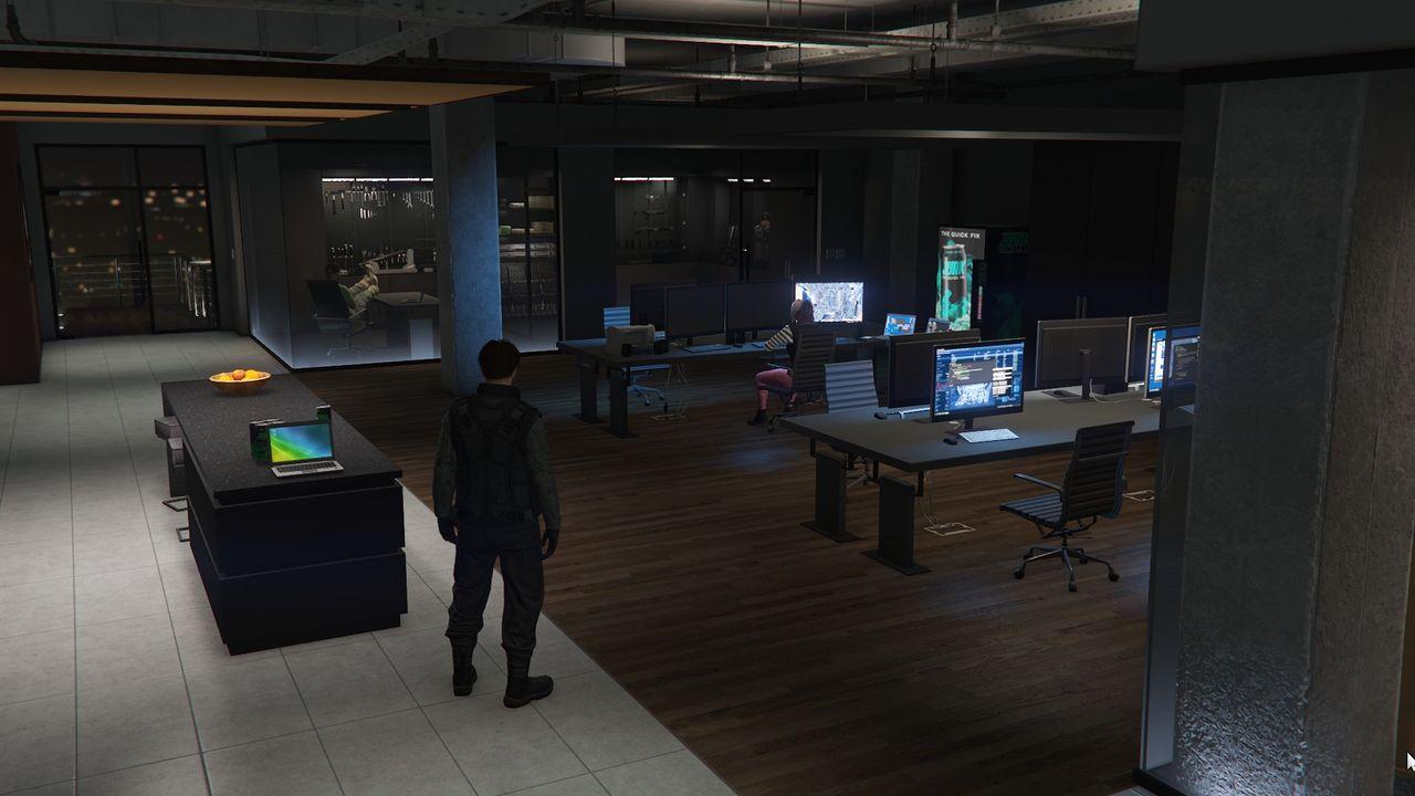 The inside of the Agency.