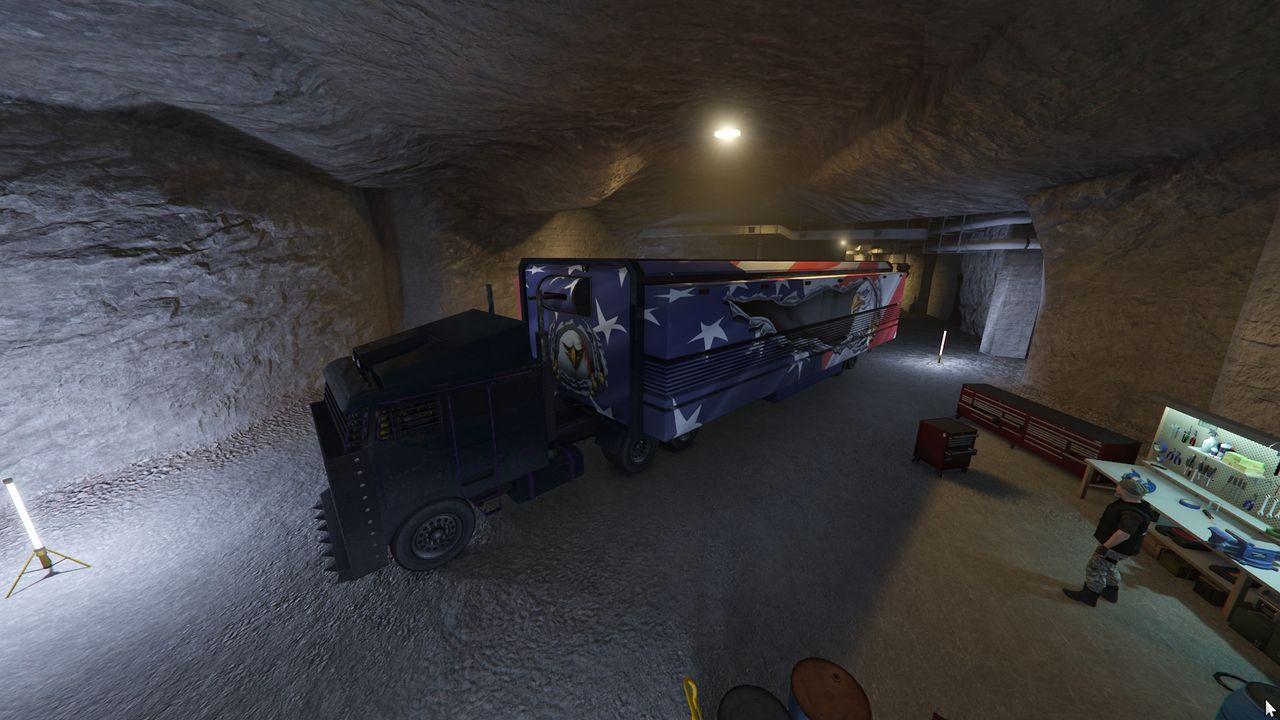 The Terrorbyte parked inside the Bunker.