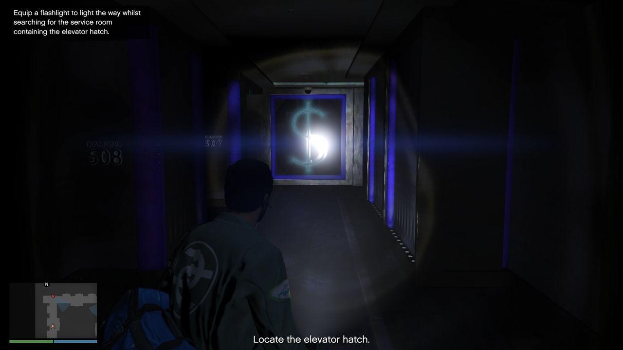 Once again, there will be another security camera. Make sure you avoid its cone of vision by keeping track of it on your minimap.