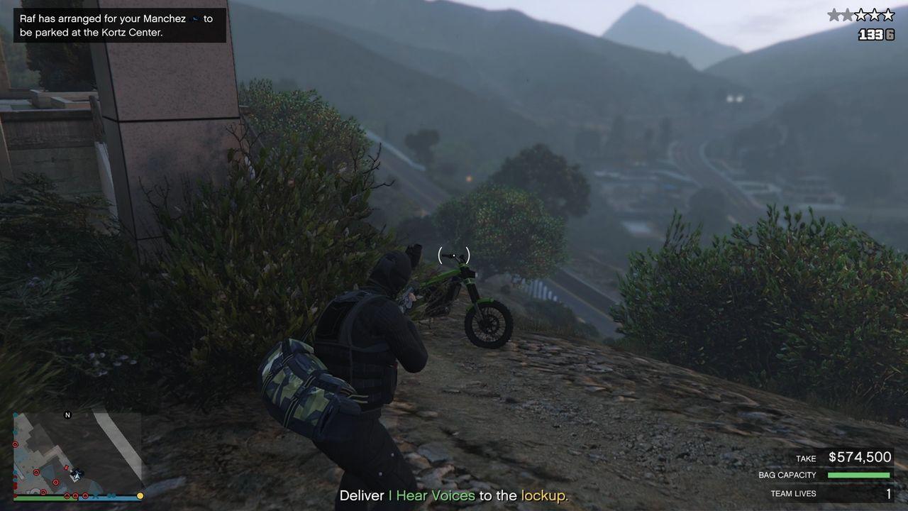 Getaway vehicle Manchez bike.