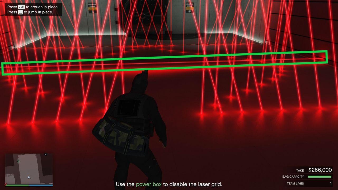 The horizontal laser at the bottom.