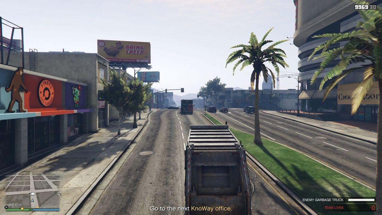 Disabling the enemy truck.