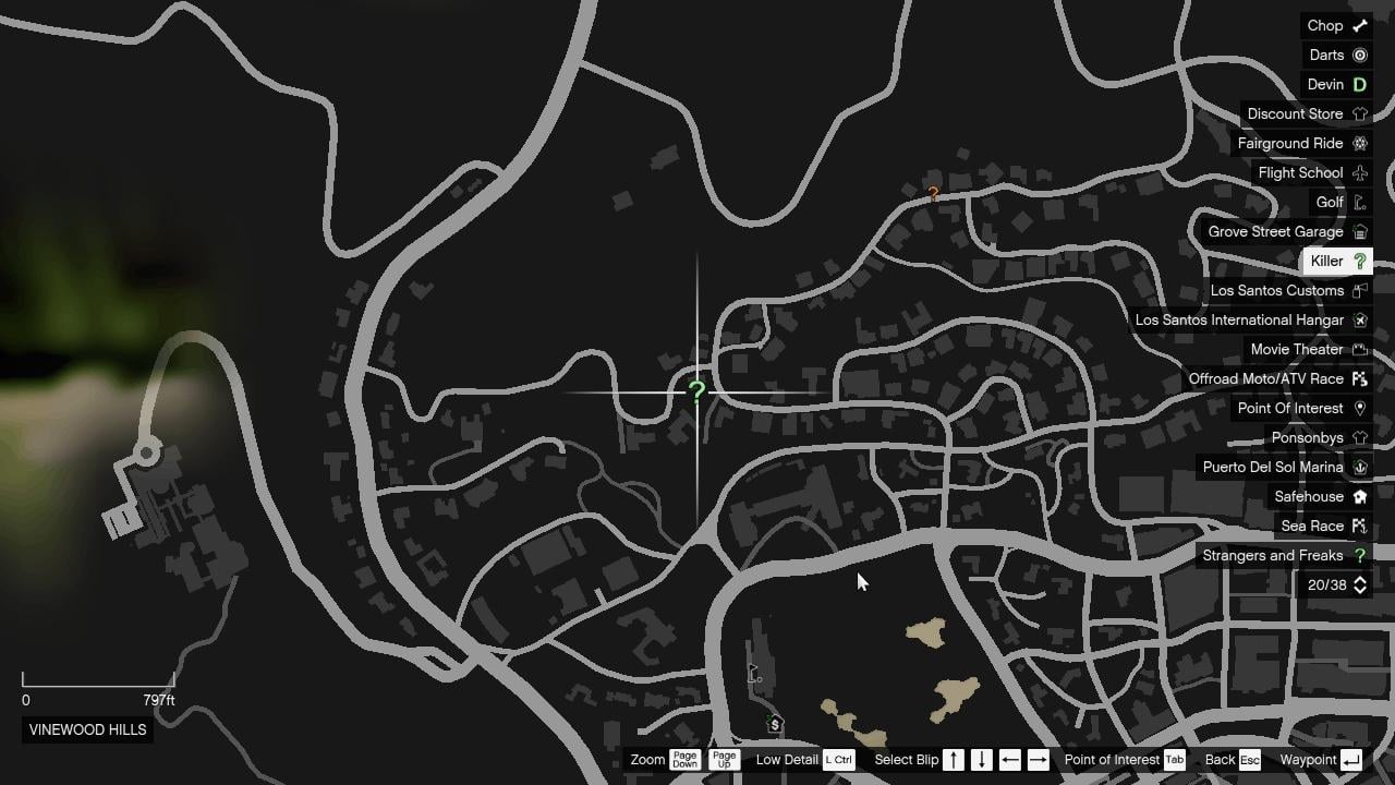 Peter Dreyfuss' house location in Vinewood Hills