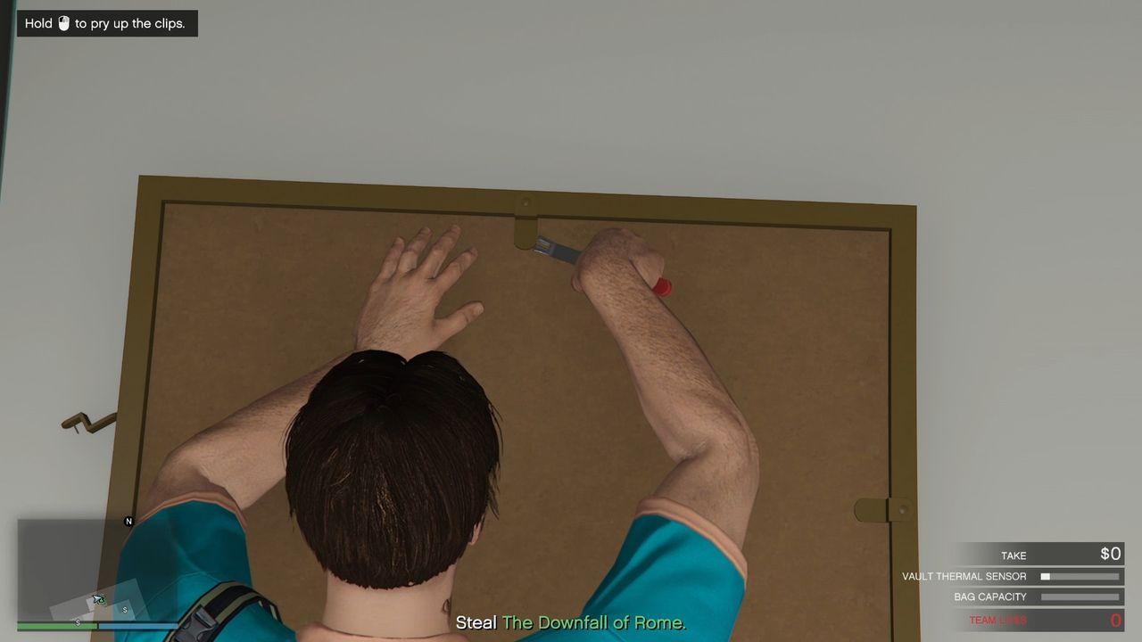 You can see the vault thermal sensor progress bar at the bottom right corner of the screen.