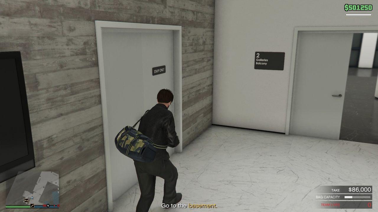 Staff Only door leading to the elevator.