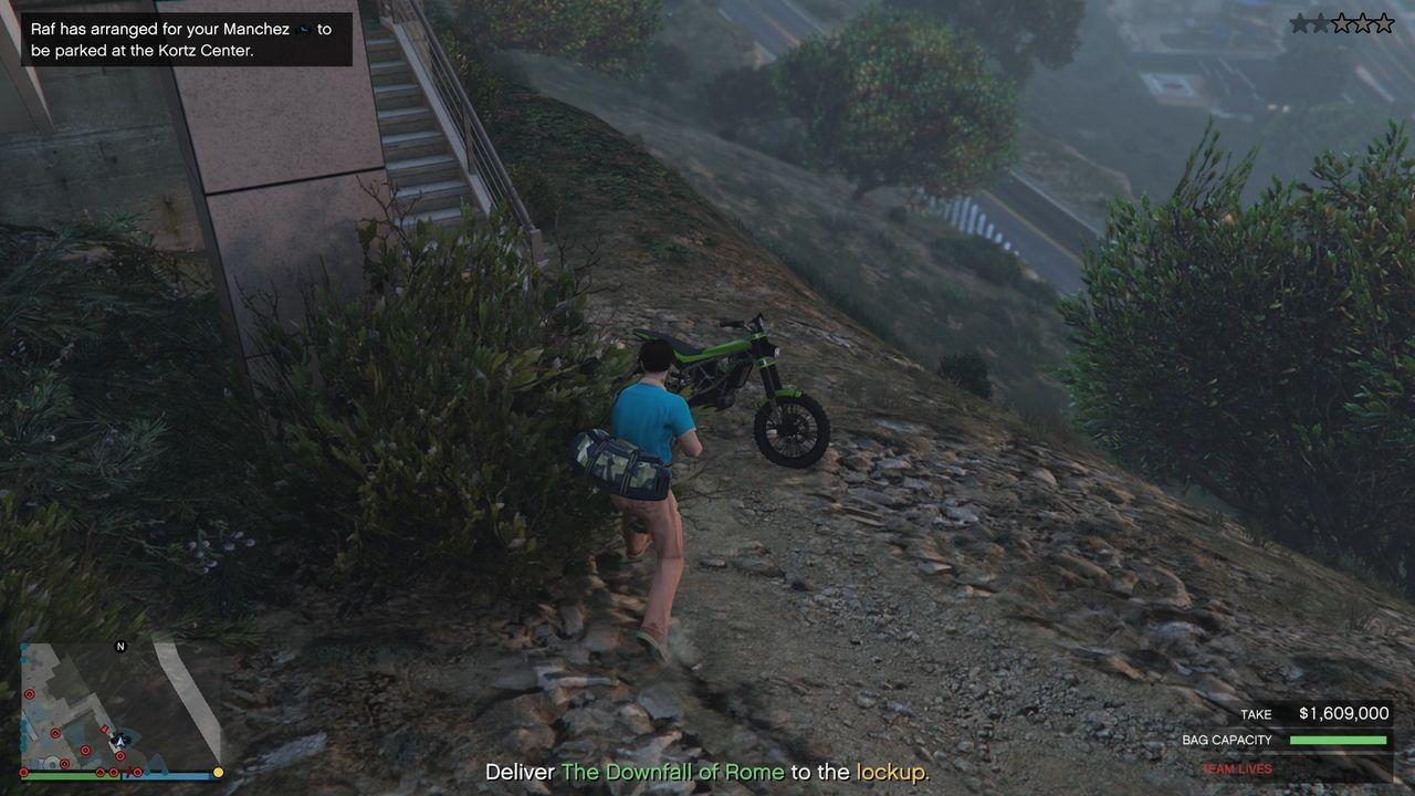 The Manchez parked as a getaway vehicle.