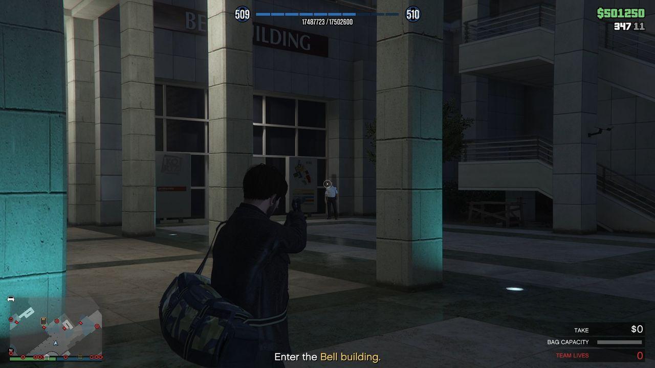 Guard that moved away from the staff entrance to the left.