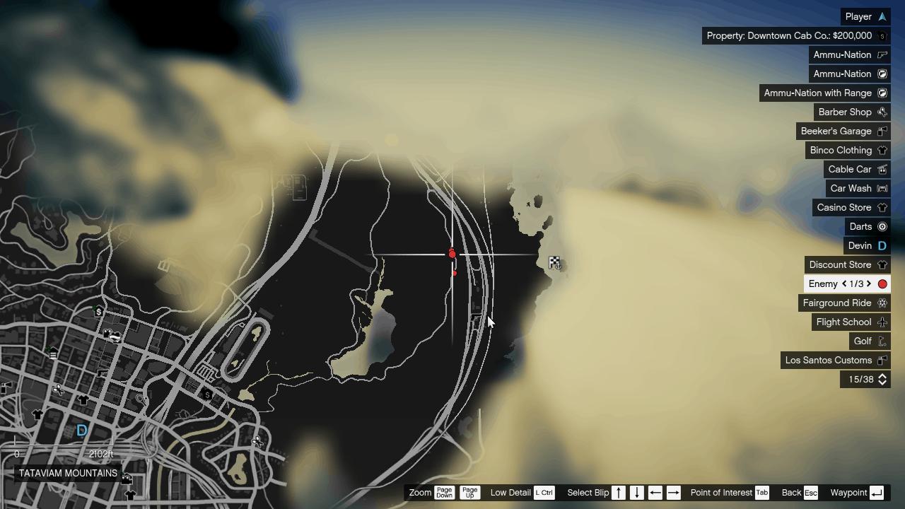 Upper Tataviam Mountains where the event occurs. Make sure to drive slowly on the road for it to trigger