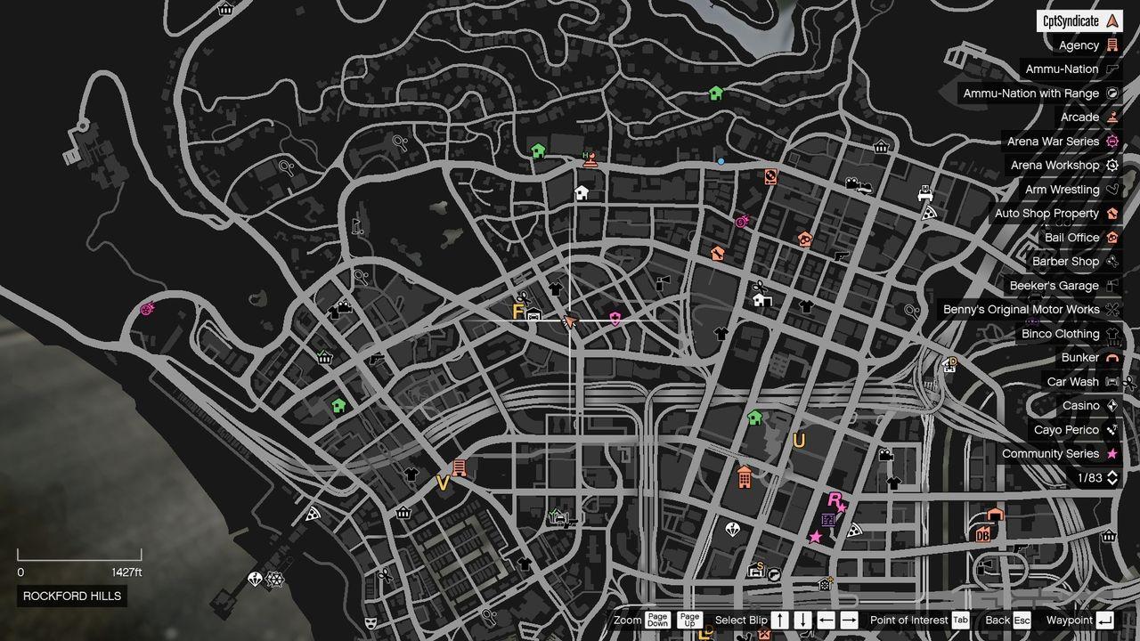 Poodle's location on the map.
