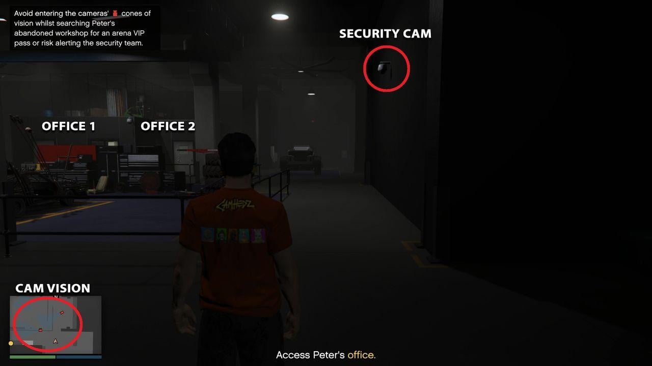 You need to be careful of all the security cameras in this workshop.