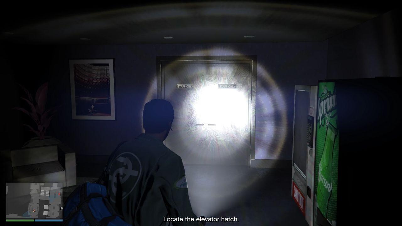Staff door.