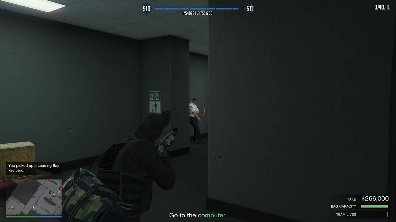 The guard leaning by the wall.