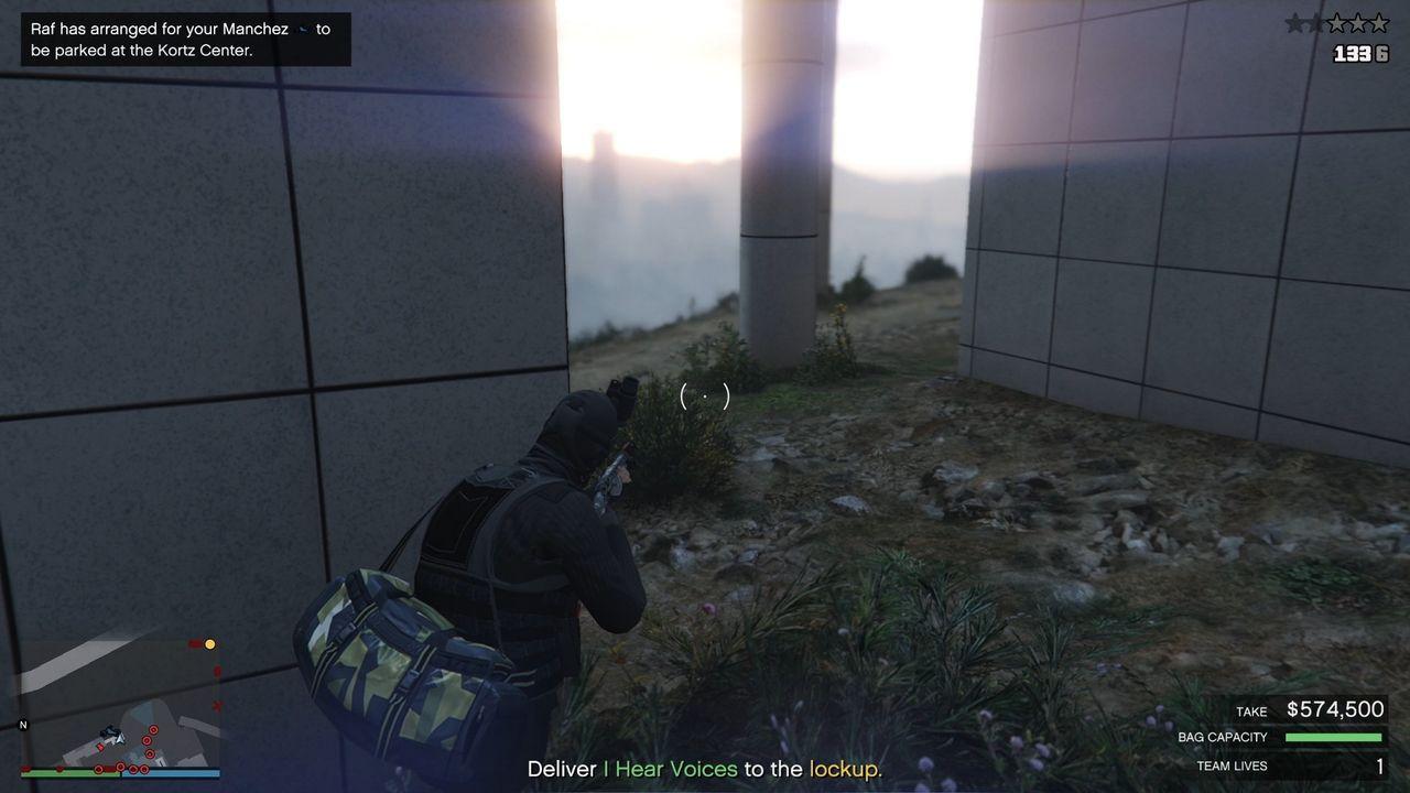 Check this corner in case there is a guard.