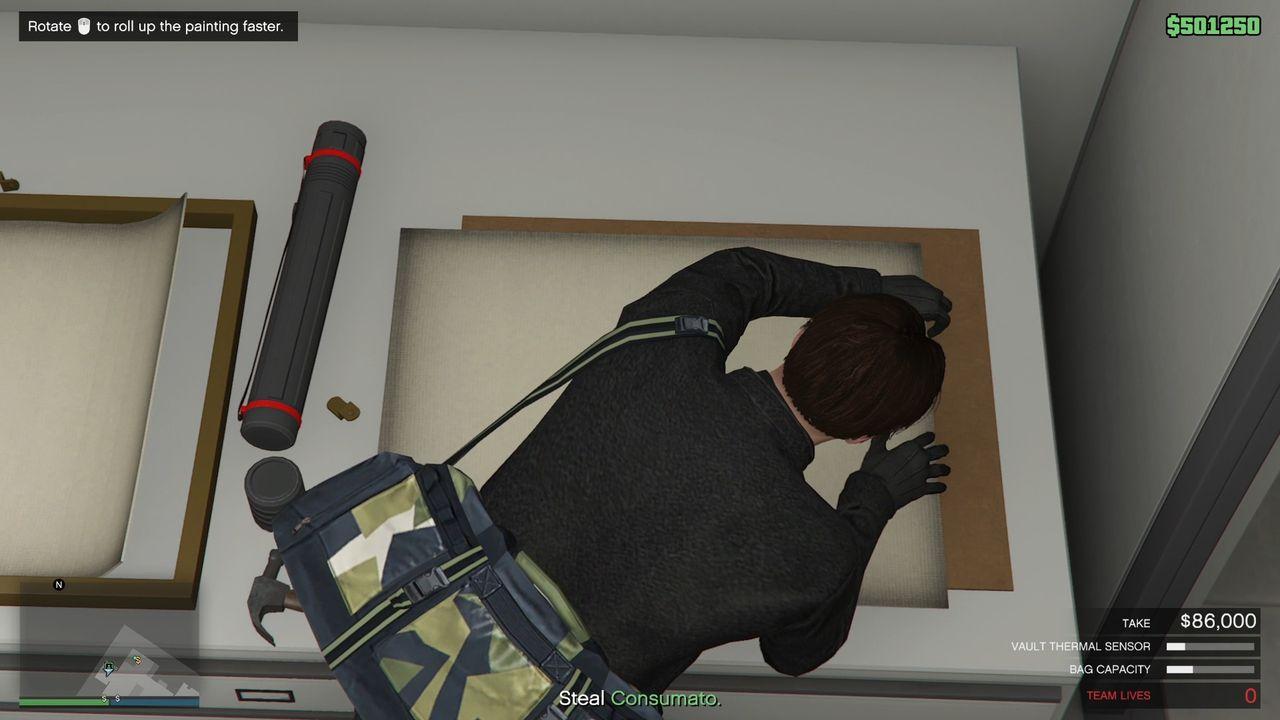 Stealing the painting.