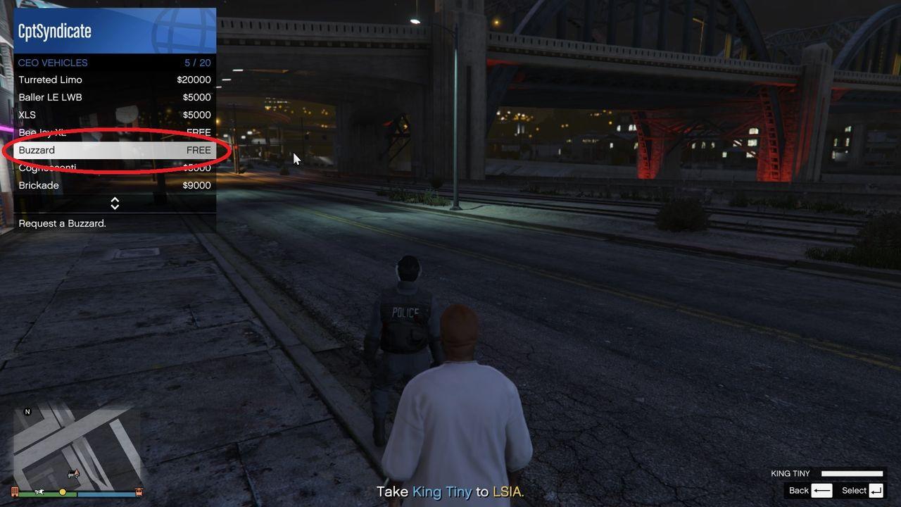Calling in the CEO vehicle, Buzzard.