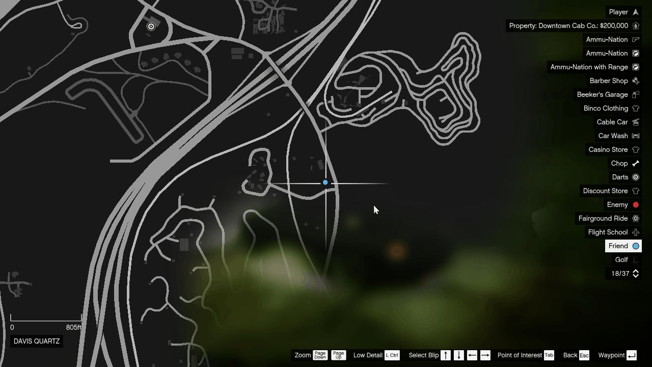 Davis Quartz in Grand Quartz area beside a Quarry where the event triggers