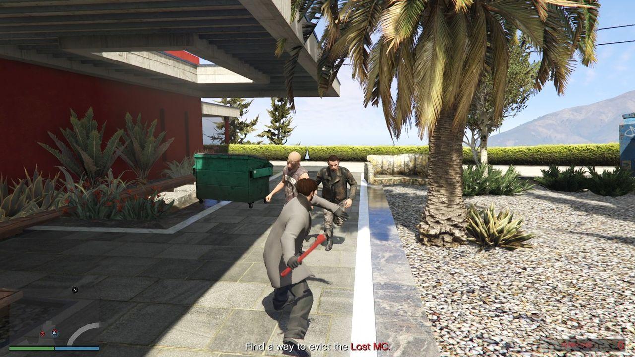 Remember to use your non-lethal melee weapons to take out the Lost MC members.