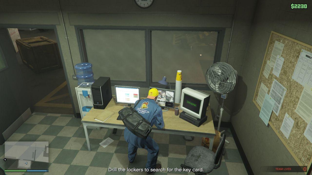 Deleting the CCTV footage to enable stealth approach for the finale.