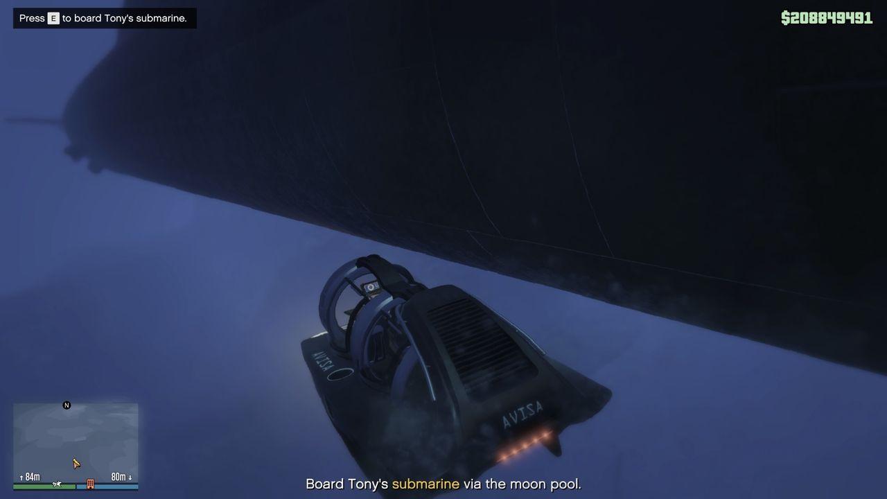 Interact with it to enter the submarine.