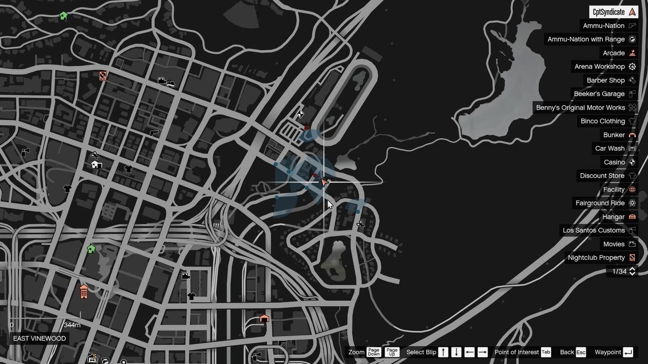Sewage tunnel entrance on the map.