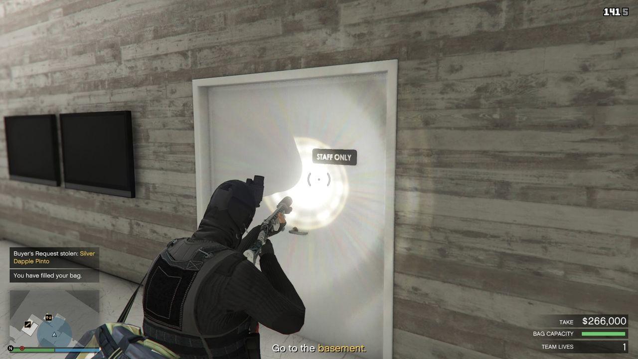 Go through this Staff Door to get to the elevator.