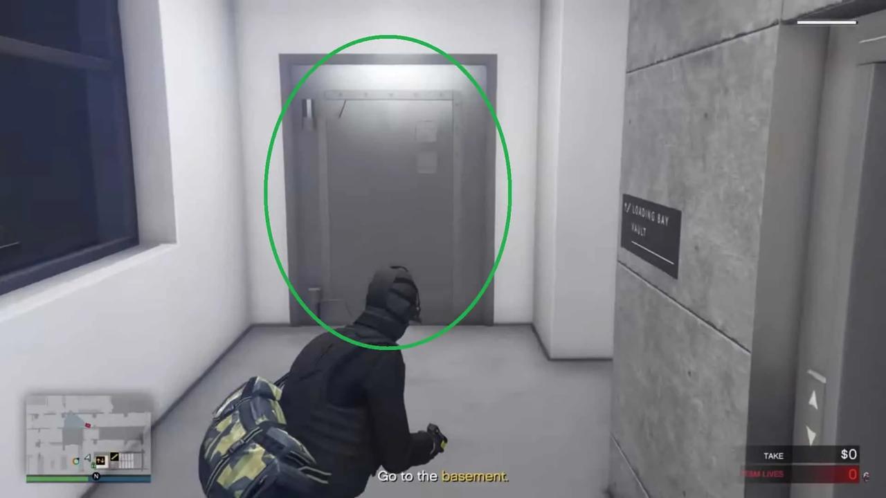 The Vault Door (circled in green) containing daily cash grab