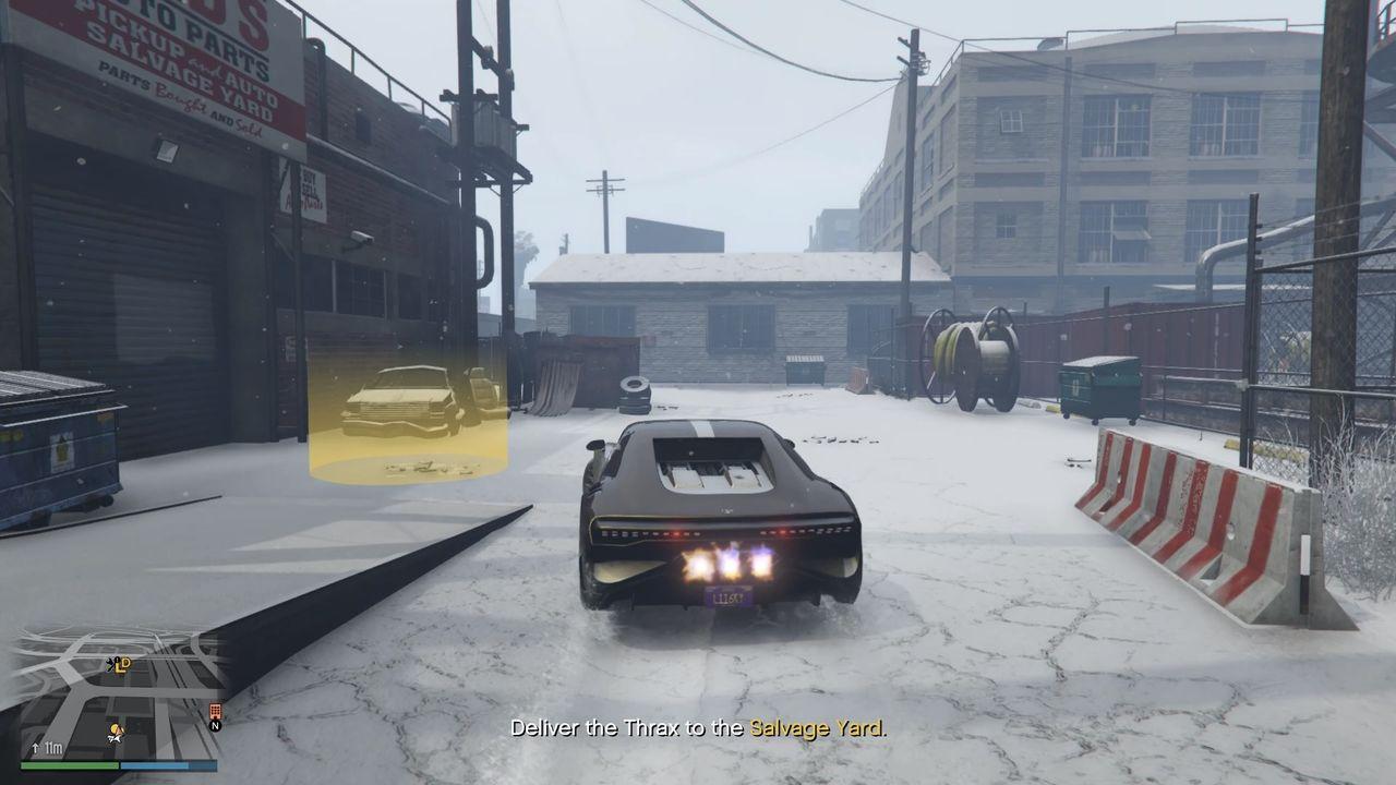 Delivering the vehicle to the Salvage Yard.