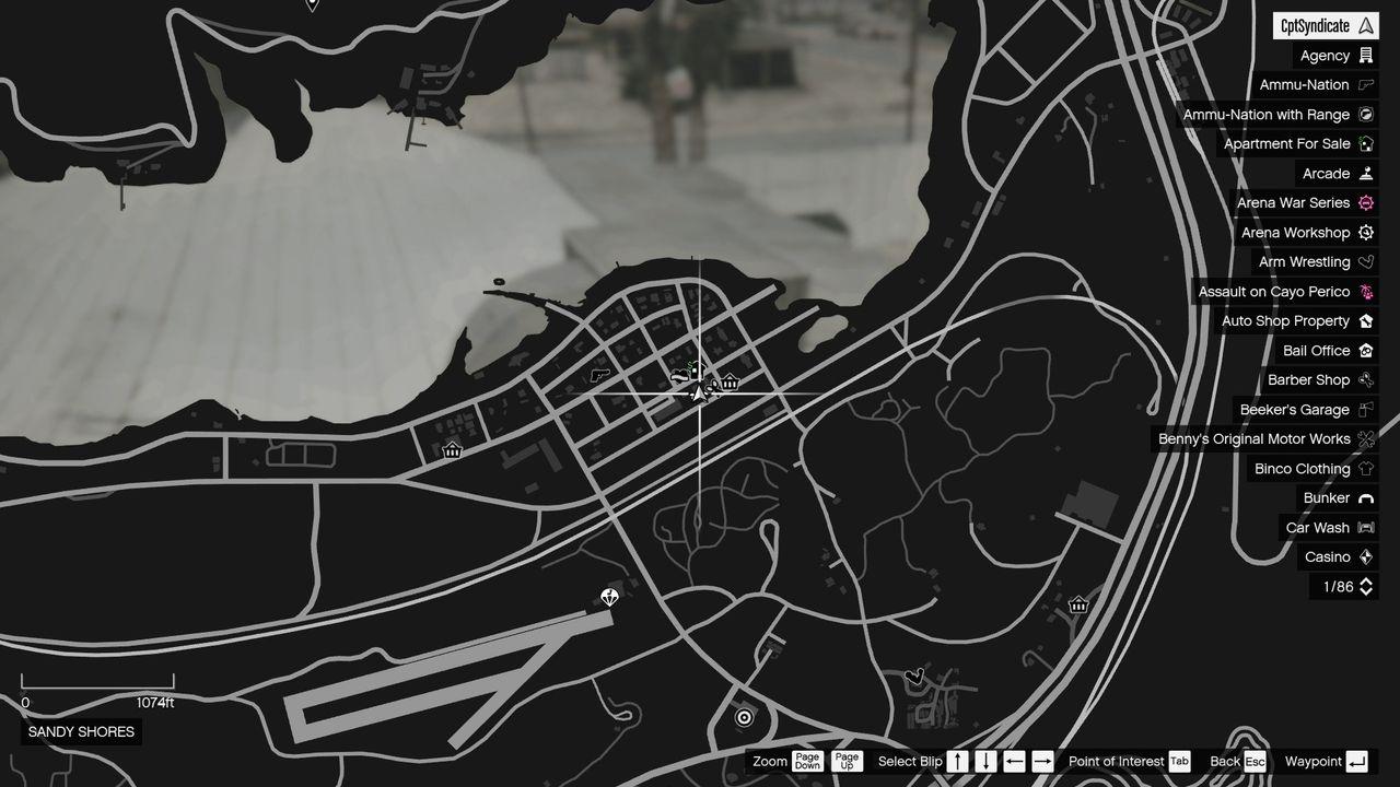 The map shows the location of the Yuanbao at Sandy Shores.