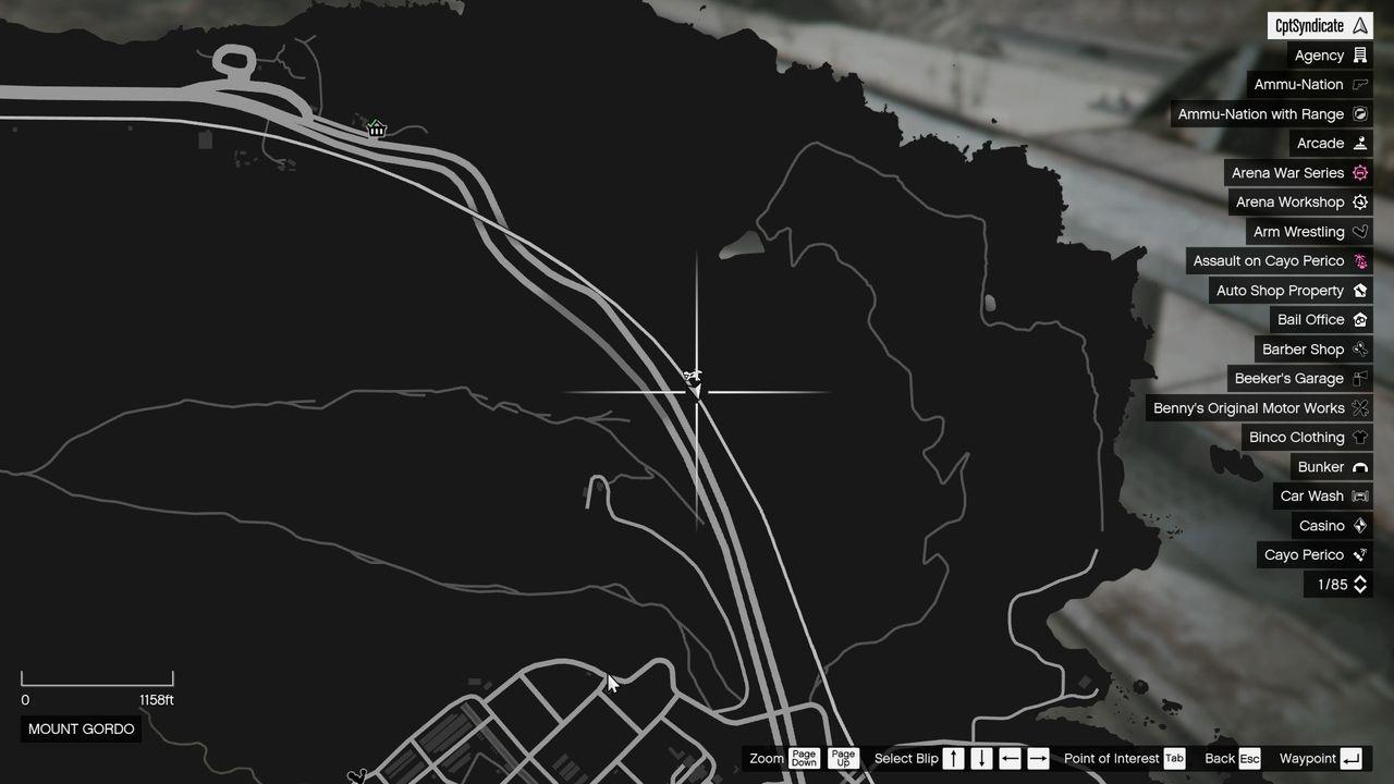 The map shows the location of the Yuanbao by the railroad bridge at Mount Gordo.