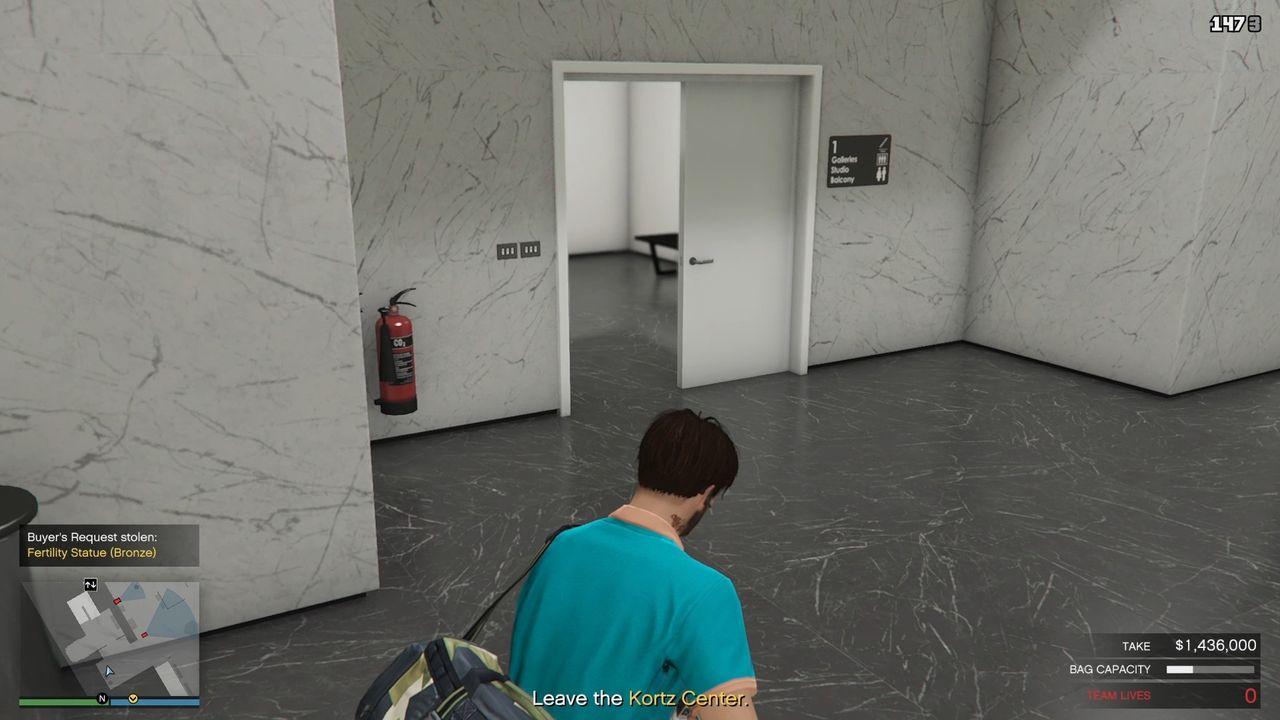 Door to go to the upper floor of the exhibition center.
