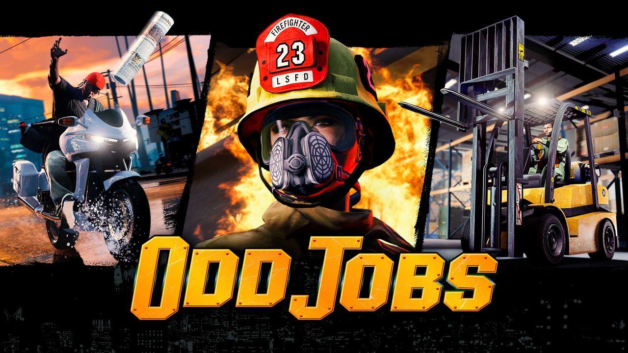 GTA Online is paying 3X GTA$ and RP on several Odd Jobs this week, including Paper Route, Firefighter, Forklift Operator, Safeguard deliveries, and QuickiePharm runs.