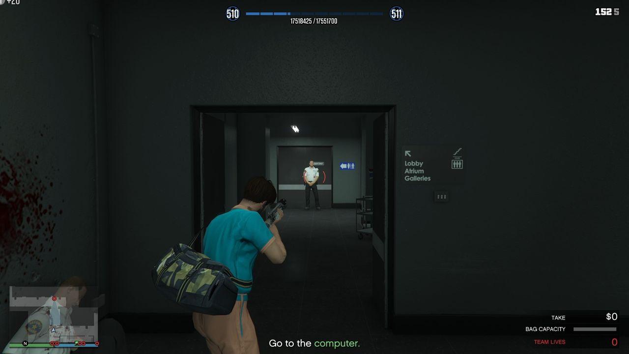The guard who was watching from the corridor.