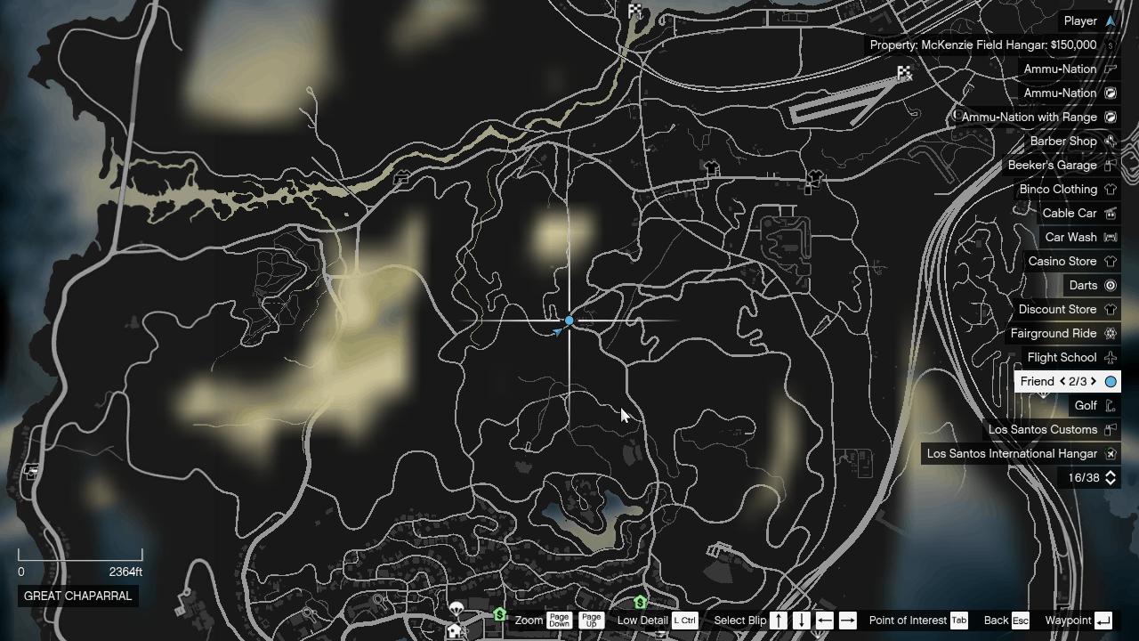 The event location near Great Chaparral just by Baytree Canyon Road in Grand Senora Desert