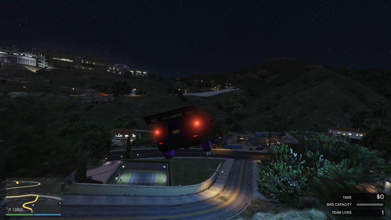 Jumping over the zigzag road to get straight to the main road.