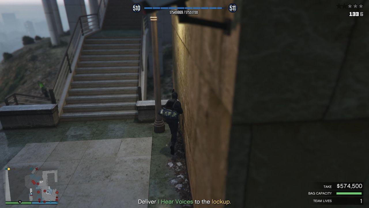 Jump over the ledge here.