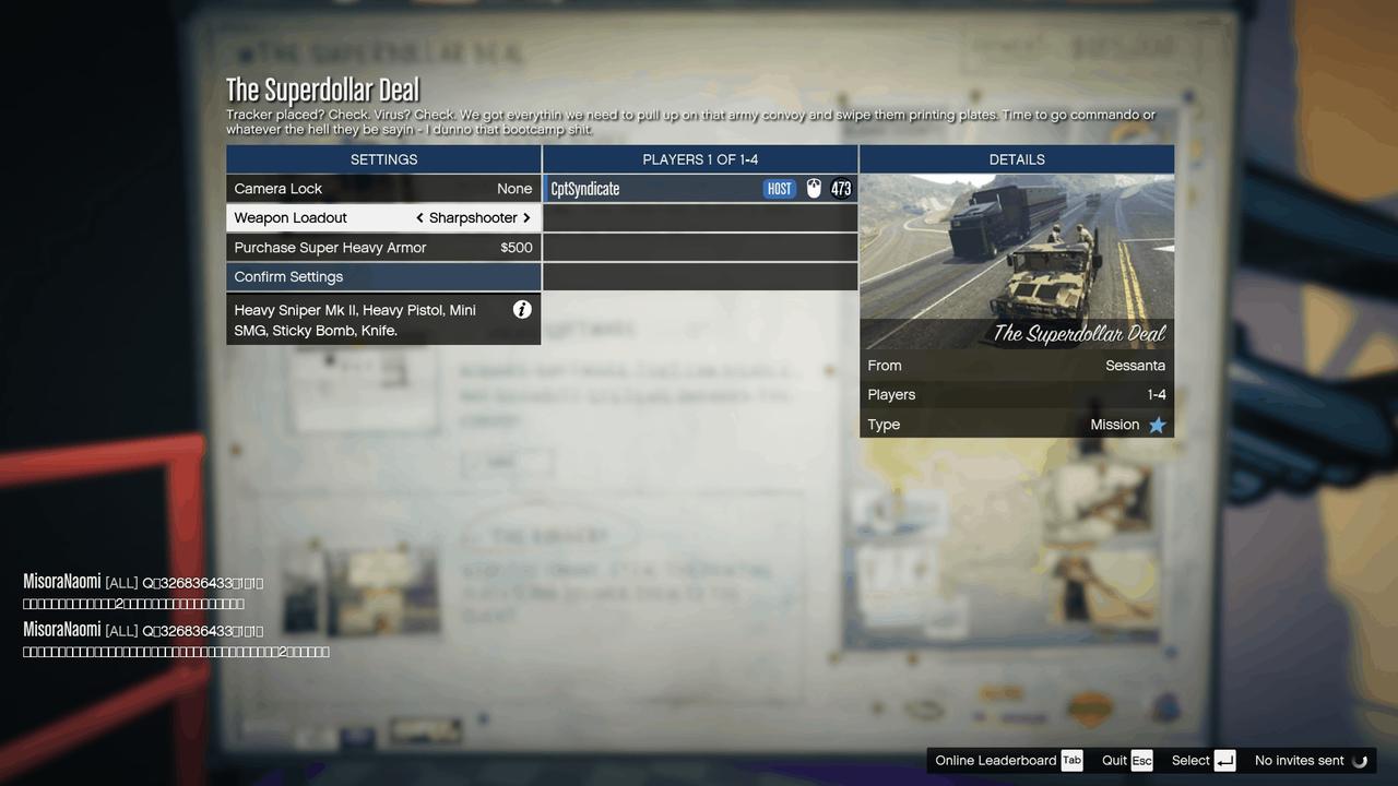 Selecting the 'Sharpshooter' weapon loadout for the Sticky Bombs